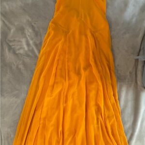 Elegant Orange Maxi Dress